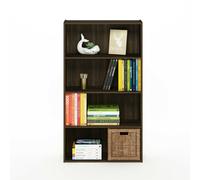 Walplus Furinno Pasir 4-Tier Open Shelf, Columbia Walnut