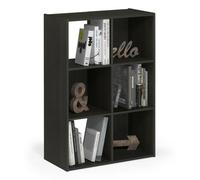 Walplus Furinno Pelli Cubic Storage Cabinet, 3X2, Espresso