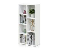 Walplus Furinno Reed 7-Cube Reversible Open Shelf, White