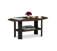 Walplus Furinno Simple Design Coffee Table, Columbia Walnut/black