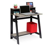 Walplus Furinno Simplistic A Frame Computer Desk, Black/french Oak Grey