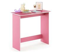 Walplus Furinno Simplistic Study Table, Pink/white