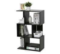 Walplus Furinno Simply Modern Open 3-Tier Open Book Shelf, Espresso