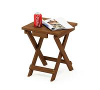 Walplus Furinno Tioman Hardwood Adirondack Folding Table In Teak Oil, Natural