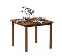 Walplus Furinno Tioman Hardwood Bermuda Square Table In Teak Oil, Natural