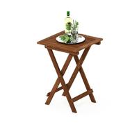 Walplus Furinno Tioman Hardwood Folding Table In Teak Oil, Natural