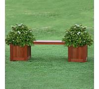 Walplus Furinno Tioman Hardwood Planter Box In Teak Oil, Natural