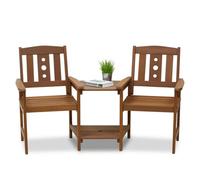 Walplus Furinno Tioman Outdoor Hardwood Jack & Jill Chair Set