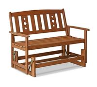 Walplus Furinno Tioman Outdoor Hardwood New Mexico Glider, Natural