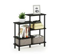 Walplus Furinno Turn-N-Tube 5-Tier Accent Display Rack, Espresso/black