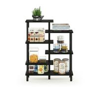 Walplus Furinno Turn-N-Tube 6-Tier Accent Display Rack, Espresso/black