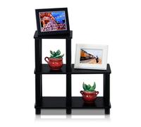 Walplus Furinno Turn-N-Tube Accent Decorative Shelf, Espresso/black