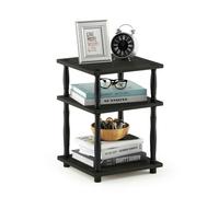 Walplus Furinno Turn-N-Tube Easy Assembly Multipurpose Shelf With Classic Tubes, French Oak Grey/black
