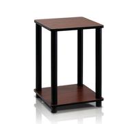 Walplus Furinno Turn-N-Tube Haydn End Table, Dark Cherry/black