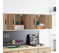 Walplus Garage Wall Cabinets 2 Pcs Sonoma Oak Engineered Wood