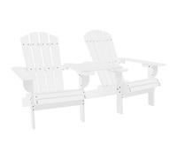 Walplus Garden Adirondack Chair Solid Fir Wood White