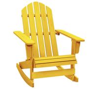 Walplus Garden Adirondack Rocking Chair Solid Fir Wood Yellow