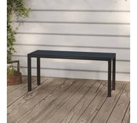 Walplus Garden Bench 110 Cm Steel And Wpc Black