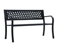 Walplus Garden Bench 125 Cm Black Steel