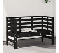 Walplus Garden Bench Black 111.5X53X71 Cm Solid Wood Pine