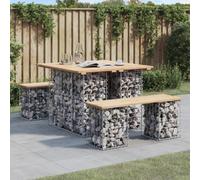 Walplus Garden Bench Gabion Design 100X102X72 Cm Solid Wood Pine