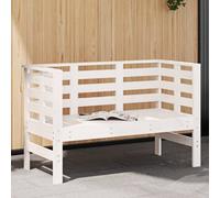 Walplus Garden Bench White 111.5X53X71 Cm Solid Wood Pine