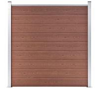 Walplus Garden Fence Wpc 180X186 Cm Brown