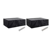 Walplus Garden Furniture Covers 2 Pcs 8 Eyelets 242X162X100 Cm