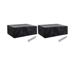 Walplus Garden Furniture Covers 2 Pcs 8 Eyelets 242X162X100 Cm