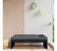 Walplus Garden Outdoor Footstool Black 120X80 Cm Solid Wood Pine