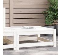 Walplus Garden Outdoor Footstool White 70X70X30 Cm Solid Wood Pine