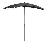 Walplus Garden Parasol With Pole 200X130 Cm Anthracite