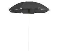 Walplus Garden Parasol With Steel Pole Anthracite 180 Cm