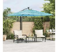 Walplus Garden Parasol With Steel Pole Blue 269X269X235 Cm