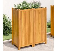 Walplus Garden Planter With Liner 84X42X100 Cm Solid Wood Acacia