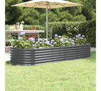 Walplus Garden Raised Bed Galvanised Steel 224X80X36 Cm Anthracite