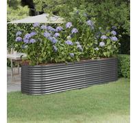 Walplus Garden Raised Bed Galvanised Steel 296X80X68 Cm Anthracite