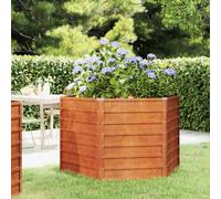 Walplus Garden Raised Bed Rusty 129X129X77 Cm Corten Steel