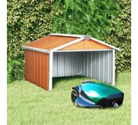 Walplus Garden Robot Lawnmower Shed 92X97X63 Cm Galvanised Steel Brown