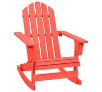 Walplus Garden Rocking Adirondack Chair Solid Fir Wood Red