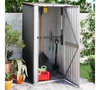 Walplus Garden Shed Anthracite 118.5X97X209.5 Cm Galvanised Steel