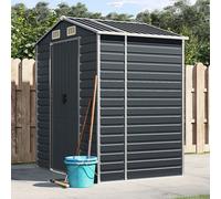 Walplus Garden Shed Anthracite 191X130X198 Cm Galvanised Steel