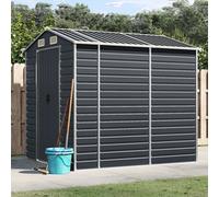 Walplus Garden Shed Anthracite 191X215X198 Cm Galvanised Steel
