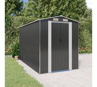 Walplus Garden Shed Anthracite 192X357X223 Cm Galvanised Steel