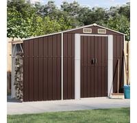 Walplus Garden Shed Brown 277X93X179 Cm Galvanised Steel