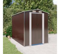 Walplus Garden Shed Dark Brown 192X274X223 Cm Galvanised Steel