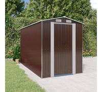 Walplus Garden Shed Dark Brown 192X357X223 Cm Galvanised Steel