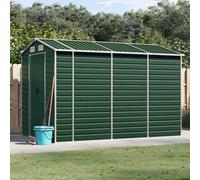 Walplus Garden Shed Green 191X300X198 Cm Galvanised Steel
