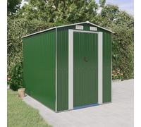 Walplus Garden Shed Green 192X274X223 Cm Galvanised Steel