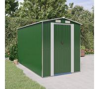 Walplus Garden Shed Green 192X357X223 Cm Galvanised Steel
